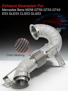 สำหรับ BENZ AMG GT43 GT50 GT53 GLE53 CLS53 GLS53 S450 <span class=keywords><strong>S500</strong></span> M256 3.0ตันท่อระบายไอเสียไหลสูง304สแตนเลส - Product Image 3