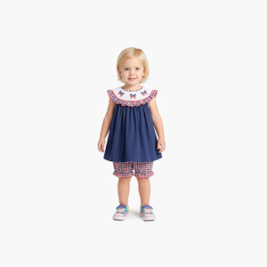Conjunto <span class=keywords><strong>de</strong></span> Vestidos para Niñas con Bordado sin Mangas <span class=keywords><strong>de</strong></span> 2 Piezas para el 4 <span class=keywords><strong>de</strong></span> <span class=keywords><strong>Julio</strong></span>, Ropa Infantil Personalizada - Product Image 4