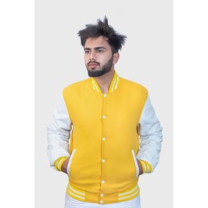 Men's Varsity <b>Jacket</b> Wool Blend Leather Sleeve Preppy Style College <b>Jacket</b> XXS-5XL - Product Image 3