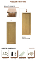 Porte intérieure de chambre à coucher moderne, imperméable et ignifuge, prix usine, pour maison et villa Qide