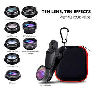 Universal Mobile Phone Lens Kit 10 In 1 Wide Angle Macro Fisheye Telephoto Cpl For Samsung And General Devices - Product Image 4