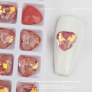 K9 lujo cristal rojizo <span class=keywords><strong>Pastel</strong></span> Mocha <span class=keywords><strong>uñas</strong></span> piedras alta calidad 3D diamante vidrio calcomanías amor corazón diamantes de imitación arte de <span class=keywords><strong>uñas</strong></span> - Product Image 5