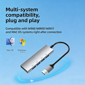 Hub USB 3.0 de Aluminio de 4 Puertos con HDMI 2.0 y Soporte de Video 4K para <span class=keywords><strong>Mac</strong></span> <span class=keywords><strong>Mini</strong></span> M4 <span class=keywords><strong>M2</strong></span>, Periférico para Computadora Portátil, Envío Inmediato - Product Image 3