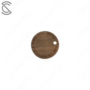 Etiqueta Mini RFID NFC 13.56MHz Personalizada, Ecológica, Resistente al Agua/Intemperie, Llavero de Madera <span class=keywords><strong>con</strong></span> Impresión a Todo Color para Membresía de Hotel - Product Image 4