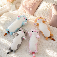 Jouets en peluche, figurines en peluche, pendentifs de sac, breloques, accessoires, cadeau pour enfant, poupées pour machine à griffes, chat long, mini peluche kawaii, porte-clés en peluche