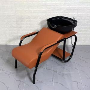 Venta al por mayor moderna peluquería champú <span class=keywords><strong>cama</strong></span> fabricante de cerámica personalizada lavabo cabeza semirreclinable terapia barbería <span class=keywords><strong>cama</strong></span> de lavado - Product Image 2