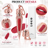 Gloss à lèvres liquide mat RTS 3,5 ml, imperméable, longue tenue, 24 teintes, faible MOQ 1 pièce, vente en gros, logo personnalisé