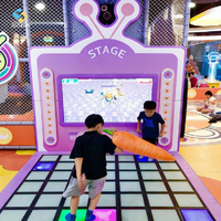 Machine interactive LED à grille de sol, éclairage de scène, jeu de mouvement au sol