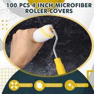 2025 Venda Quente Custom Paint Roller Covers Microfiber Paint Roller Covers Paint Brush Cover Pequeno Rolo Mini - Product Image 3