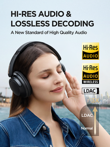 Auriculares Supraaurales 1MORE con Cancelación Activa de Ruido, Calidad de Sonido Hi-Fi, Bluetooth 5.3, Control Táctil, Color Negro - Product Image 3