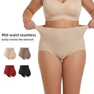 Culottes pour femmes sans couture <span class=keywords><strong>taille</strong></span> <span class=keywords><strong>haute</strong></span>, collants de mise en forme abdominale, shapewear rehausseur de fesses, culottes pour femmes grandes tailles - Product Image 1