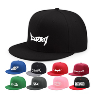 Patrón personalizado en blanco Snapback sombreros para hombres Niño Estilo Hip Hop plano Bill en blanco Color sólido camionero sombrero ala plana gorra de béisbol