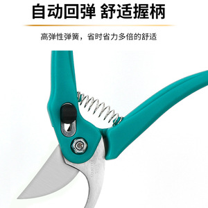 Pinheng Bypass Pruning Shears Stainless Steel Green Manual Garden <b>Flower</b> Branch Cutting Scissors Safety Lock Handle - Product Image 3