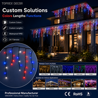 Guirlandes lumineuses LED vertes et violettes durables Topdecoration pour le printemps, Pâques, le jardin, les parterres de fleurs, l'aménagement paysager, les festivals, éclairage IP65