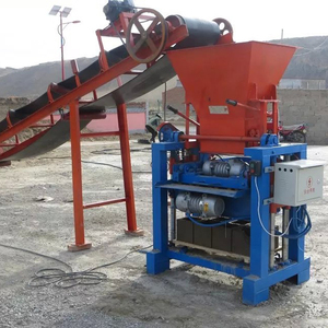 Verimli bir üretim hattı oluşturmak için bir konveyör bant ve bir mikser ile donatılmış en çok satan Model 4-35 tuğla makinesi - Product Image 5