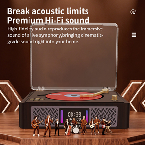 Lecteur <span class=keywords><strong>CD</strong></span>/Vinyle de Bureau Personnalisé Multi-Sources, Meilleure Vente, Prise en Charge Musicale, Réception/Transmission BT, Lecture MP3/WMA, Idéal Cadeau - Product Image 4