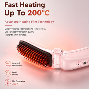 <span class=keywords><strong>Brosse</strong></span> lissante portable sans fil pliable format voyage pour <span class=keywords><strong>cheveux</strong></span> courts - Product Image 2