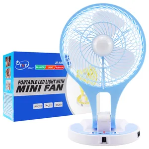 TNTSTAR JR-5580 BLUE Portable Hand Held USB table fan electric desktop table Folding Mini Fan with cooling