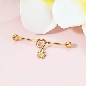 Großhandel Edelstahl Gold Piercing Bars Industrie 14G 38Mm Schlange Schmetterling Mond Ohr Piercing Schmuck - Product Image 6