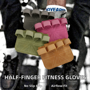 Half-Finger Non-Slip PU Material Unisex <b>Workout</b> Gloves Open Design Breathable for Gym Cycling Outdoor Activities - Product Image 2