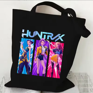 Anpassbare Demon Hunters Pattern Tote Canvas Bag Modische personal isierte Umhängetasche für wieder verwendbare Damen reisen - Product Image 5