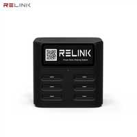 Relink Station de recharge de téléphone portable à 6 emplacements, banque d'alimentation portable, borne de location de banque d'alimentation, kiosque de recharge de téléphone pour usage commercial