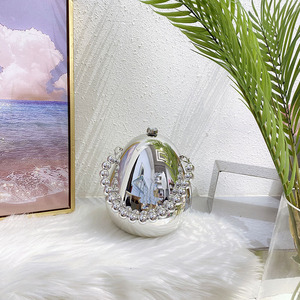 Metallic <b>Mirror</b> <b>Acrylic</b> Cyberpunk Style Unique Minimalist Spherical Evening Handbag Locking Buckle Single Strand Tanjing - Product Image 2