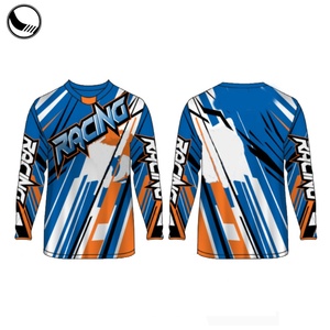 Camiseta de Motocross en Blanco al por Mayor, Traje de Carreras de Motos y Automóviles Personalizado, Logotipos Personalizados, Nombre del Equipo de Carreras - Product Image 5