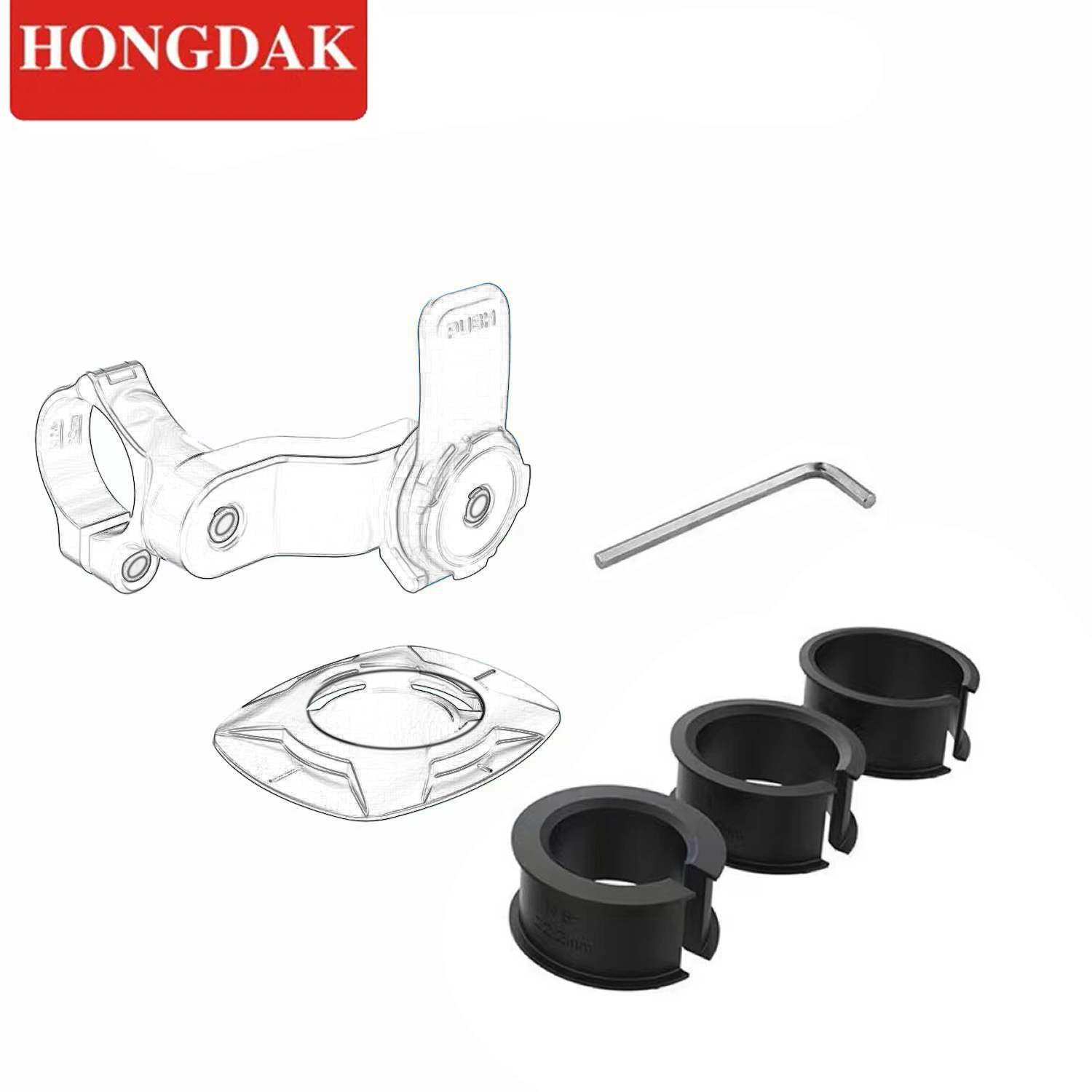 Hongdak Motorcycle Bike Phone Holder Stand Bicycle Phone Shock Absorber Bicycle Spare Parts and Accessories
