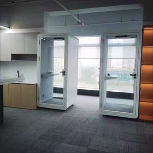 La Oficina Tipo Cápsula Acústica Insonorizada, Casa Prefabricada, se Utiliza como Cabina Acústica Centralizada para Reuniones y Trabajo - Product Image 2