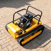 Tondeuse robot chenillée télécommandée sans fil 80 cm avec moteur diesel pour pente de 50 degrés, broyeur et débroussailleuse