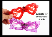 Obturateur au néon néon Rave lunettes lumière clignotante en plastique obturateur nuances éclairer lunettes LED lueur lunettes pour Halloween Bar fête