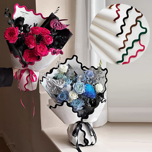 Hoa tươi nguyên liệu bao bì nguyên liệu hoa ngày lễ tình nhân hoa tươi mới gói giấy biên giới - Product Image 1