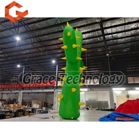 Modèle d'arbre de plante de cactus gonflable géant de 4m pour décorations