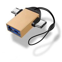OTG 2 en 1 Micro USB macho a USB 3,0 hembra tipo C macho a USB 3,0 conector hembra Adaptador convertidor para teléfono móvil U DISK
