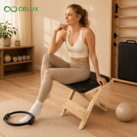 Accessoires de yoga, équipement de Pilates, banc pliable portable Zen, chaise de gym en bois, tabouret de yoga