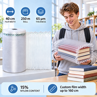 Rouleau de colonnes d'air gonflables recyclables 65 µm 40 cm pour emballage de protection et protection de livres - Fabricants