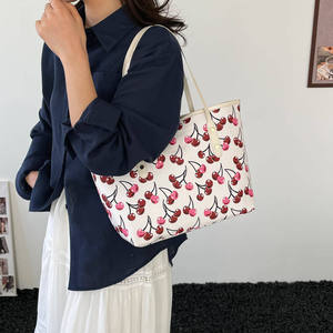 Borsa Tote Grande Capacità in PU Impermeabile Cherry Design 2026 da Donna, per Studentesse Universitarie e Pendolari, a Spalla Singola o a Mano - Product Image 5