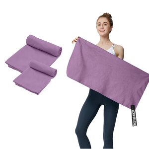 Soft Comfortable Highly Absorbent Quick-Dry Solid Color <b>Microfiber</b> Polyester Fitness Sports <b>Towels</b> Breathable Mesh Bag Travel - Product Image 1