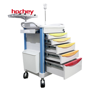 Chariot médical en ABS <span class=keywords><strong>de</strong></span> gros pour hôpital Hochey avec tiroir, roues universelles silencieuses, chariot <span class=keywords><strong>de</strong></span> secours pour hôpital - Product Image 3