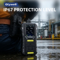 Detektor Gas Portabel 5 in 1 CO H2S O2 CO2 CH4 LEL untuk Ruang Terbatas Kelautan, Monitor Gas Khusus