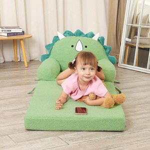 <b>Children's</b> Dinosaur <b>Chair</b> Green Foam <b>Reclining</b> Seat For Kids Bedroom Living Room - Product Image 2