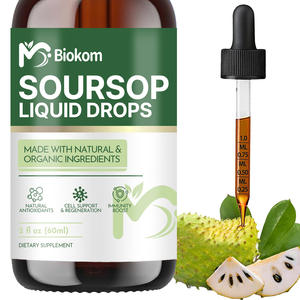 Compléments alimentaires liquides à base de corossol (graviola) pur et naturel de 60 ml, marque privée, avec algues marines, curcuma et moringa pour l'immunité - Product Image 1