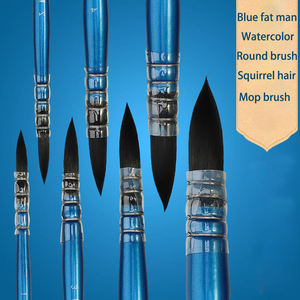 Master Art Professional <span class=keywords><strong>Pinceau</strong></span> à cheveux en nylon sans distorsion avec manche en bois bleu 7 tailles pour la <span class=keywords><strong>peinture</strong></span> aquarelle - Product Image 6
