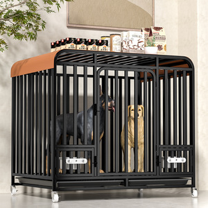 Strosen Heavy Duty <strong>Dog</strong> House Large <strong>Dog</strong> Cage with Wheels Mobile Six-Sided Square Tube Kennel Pet <strong>Crate</strong> - Product Image 3