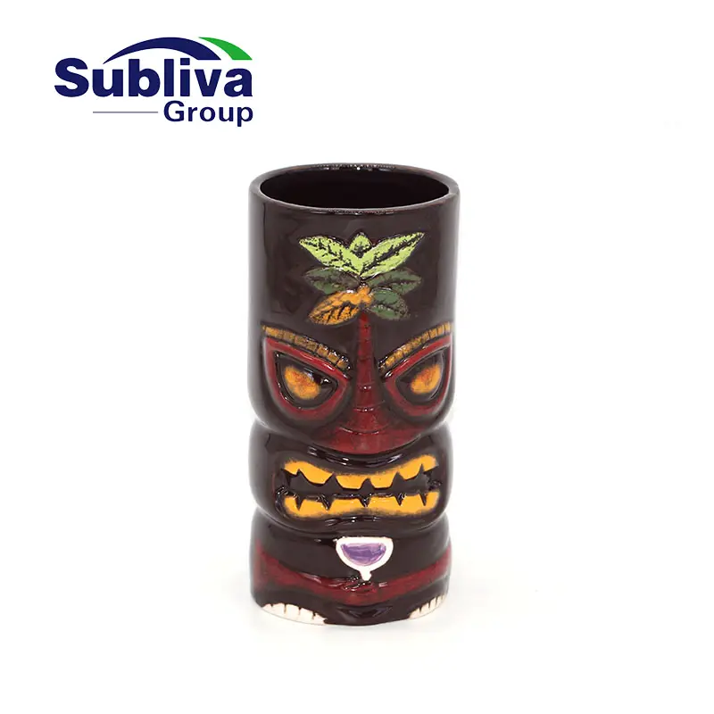 Ceramic Coconut Palm Tiki Mug 600ml