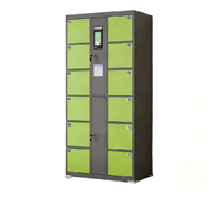 Sistema de Casilleros Inteligentes Personalizados, Gabinete de Almacenamiento Inteligente de Acero Resistente con Huella Dactilar y Código QR para un Almacenamiento Seguro y Conveniente
