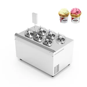 Galaxy PRO V6英里品牌六味意大利硬冰淇淋制造机出售前杠所有在一个Gelato gelato