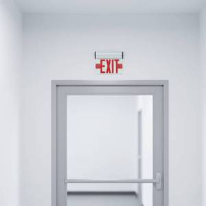 Panneau acrylique certifié UL CUL alimenté par batterie Ni-Cd double tension, indicateur directionnel, signalisation de sortie électrique - Product Image 1
