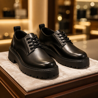 Nouvelles chaussures décontractées pour hommes, chaussures de travail rétro, à lacets, semelle souple, respirantes et à semelle épaisse, chaussures à bout large